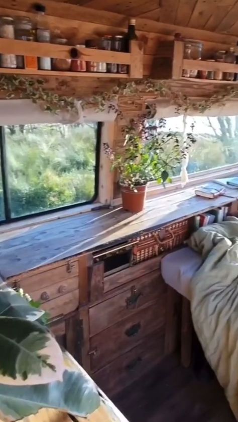 Beach House Aesthetic, Bus Living, Campervan Life, Tiny House Inspiration, Right Mindset, Van Life Diy, House Aesthetic, Bus Life, Camper Makeover