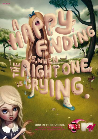 Happy ending is when the the right one is crying Typography Ads, Advertisement Examples, Creative Advertising Campaign, Beautiful Typography, Typography Layout, Font Inspiration, Creative Typography, Creative Fonts, Print Advertising