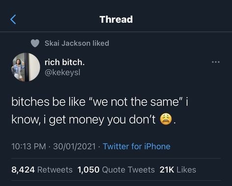 Getting Money Tweets, Money Tweets, Get Money Quotes, Thug Quotes, Feminine Quotes, Funny Face Photo, I Get Money, Money Vision Board, Good Quotes For Instagram