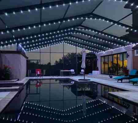 Screen Enclosure Lighting, Pool Cage Lighting, Pool Enclosure Lighting, Lanai Lighting, Florida Lanai, Pool Cage, Screened Pool, Led Pool, Luxurious Pool