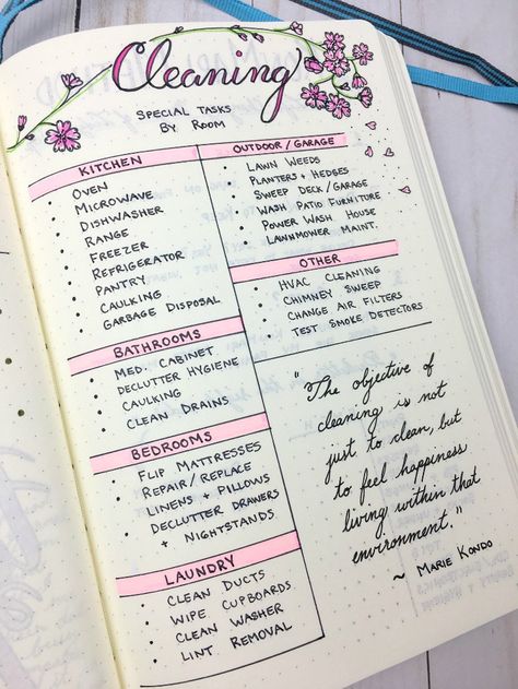 Tackle Spring cleaning with KonMari and my Bullet Journal. Cleaning Bullet Journal, Journal Examples, Minimalist Bullet Journal, How To Bullet Journal, Whatsapp Tricks, Bullet Journal Page, Cleaning Painted Walls, Deep Cleaning Tips, Dot Journals