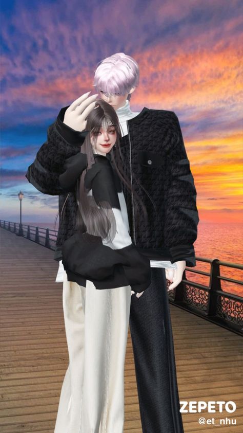 Zepeto Couple Outfit, Zepeto Couple, Zepeto Character, Zepeto Edit, Sims 4 Body Mods, Edit Ideas, Super Girl, Body Mods, Boyfriend Pictures