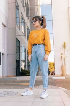 Outfits With Names, Tops For Women Korean, Casual Jumpsuits For Women, Casual Blouses For Women, Chubby Girl Outfits, High Waisted Jeans Outfit, Instagram Follower, Korean Summer Outfits, Grow Instagram