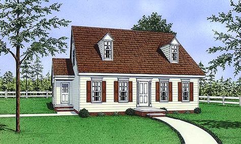 House Plan chp-24276 at COOLhouseplans.com Cape Cod Plans, Cape Cod House Plans, Guest Bedroom Remodel, Kids Bedroom Remodel, Luxury Floor Plans, Small Bedroom Remodel, Cape Cod Style House, Narrow Lot House Plans, Monster House Plans