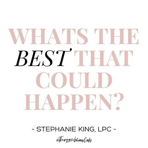 Anyone else’s brain automatically go into worst case scenario mode?⁠ ⁠ That’s okay… however, you ALSO need to give your brain a chance to entertain other possible scenarios. This might not take away the “worst case” thought, but it can hang with some other, more positive and potentially more realistic thoughts!⁠ ⁠ Next time you notice panic, and your mind automatically answers “what’s the worst that can happen?”… also ask yourself “what’s the best that can happen?⁠ Realistic Thoughts, Best Case Scenario, Recovery Quotes, Worst Case Scenario, Ask Yourself, Positive Change, Your Brain, The Worst, Self Esteem