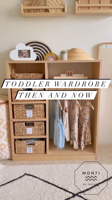 Montessori Toddler Wardrobe Ikea, Kallax Wardrobe Hack Montessori, Diy Montessori Dresser, Montessori Closet Diy, Ikea Toddler Wardrobe Hack, Montessori Closet Toddler Ikea, Diy Montessori Wardrobe Ikea, Trofast Montessori Wardrobe, Toddler Bedroom Clothes Storage