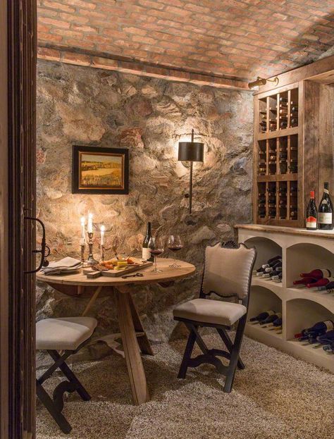 Wine Cellar Stone Walls, Old World Pantry Doors, Rustic Wine Room, Stone Wine Cellar, Oz Architects, Wine Cellar Inspiration, Farmhouse Details, Wine Room Design, Wine Cellar Basement