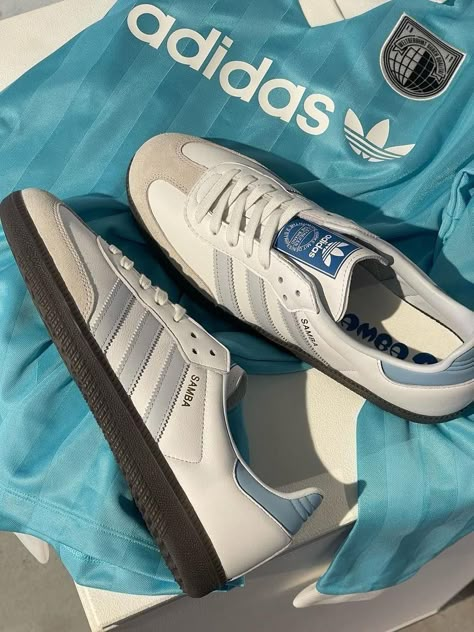 Dark Blue Sambas, Light Blue Sambas, Dark Blue Samba, Samba Halo Blue, Adidas Spezial Light Blue, Adidas Samba Vegan, Blue Samba, Samba Vegan, Adidas Aesthetic