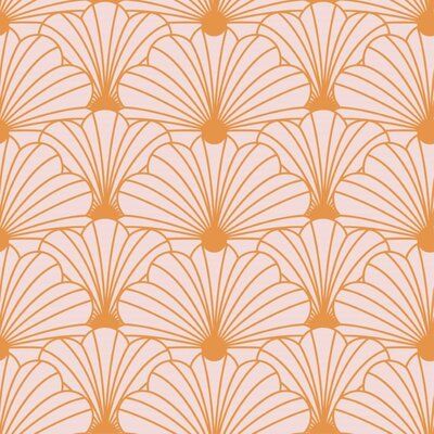 Pouches Design, Midcentury Wallpaper, Pink And Orange Wallpaper, Brighten Kitchen, Wallpaper Tiles, Candle Designs, Wallpaper Panel, Flat Paint, Hall Bathroom