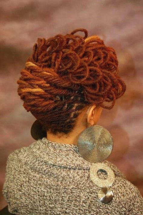 red locs #dreadstop - We are Live at www.DreadStop.Com French Roll, Dreadlock Styles, Dreads Styles, Hair Locks, Dread Hairstyles, Natural Styles, Dreadlock Hairstyles, Natural Hair Inspiration, Afro Punk