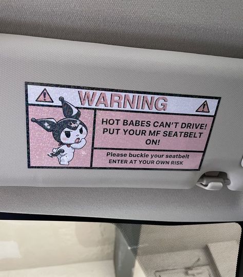 Kuromi Car, Hello Kitty Car Accessories, Pink Car Interior, Princess Car, Pink Car Accessories, Car Interior Diy, Hello Kitty Car, Girly Car Accessories, Car Things