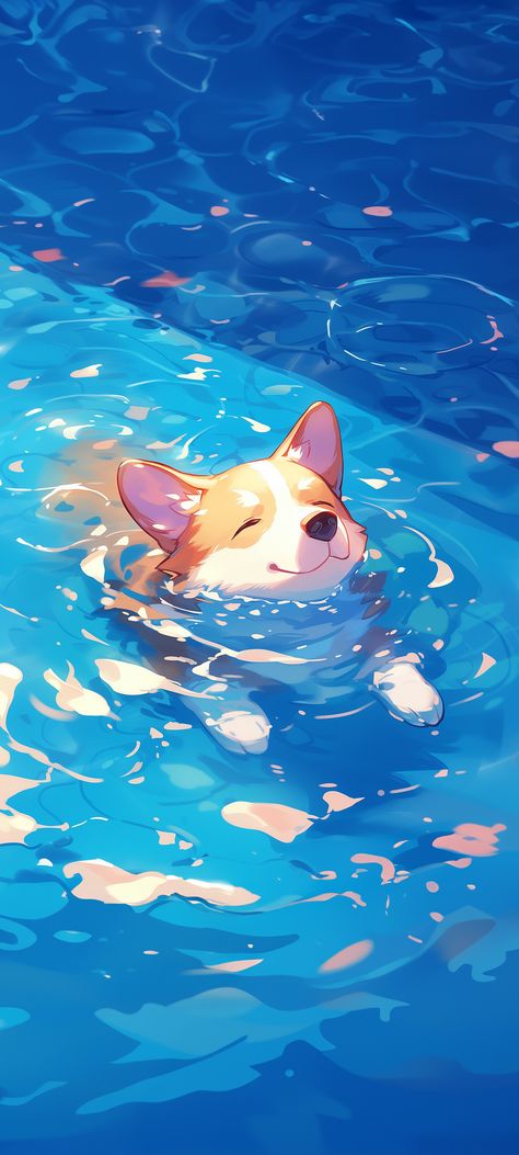 Anime Puppy, Corgi Drawing, Wallpaper Hp, Dreamy Artwork, Cool Backgrounds Wallpapers, Anime Artwork Wallpaper, Cute Little Drawings, Art Inspiration Painting, Girls Cartoon Art