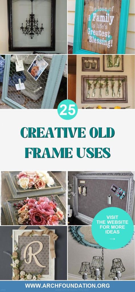 Reuse Frames Ideas, Recycled Photo Frames, Flowers On Frames Diy, Uses For Old Picture Frames Diy Projects, Repurpose Old Frames Diy Projects, Crafts Using Old Picture Frames, Uses For Picture Frames, Rustic Shadow Box Ideas Diy, What To Do With Old Photo Frames