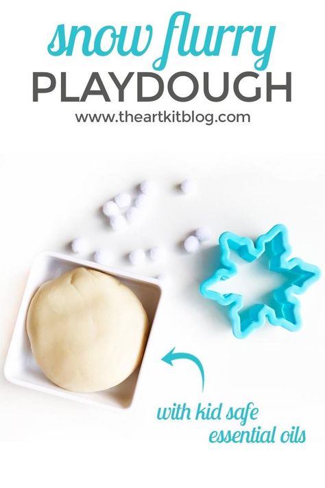 Looking for a fun indoor activity this winter? A batch of homemade snow playdough with kid-safe essential oils smells absolutely heavenly and is the perfect indoor winter activity for the kids. via @theartkit Classroom Recipes, Kid Safe Essential Oils, Snow Dough, January Preschool, Winter Activities For Toddlers, Snow Recipe, Snow Play, Preschool Winter, Snow Theme