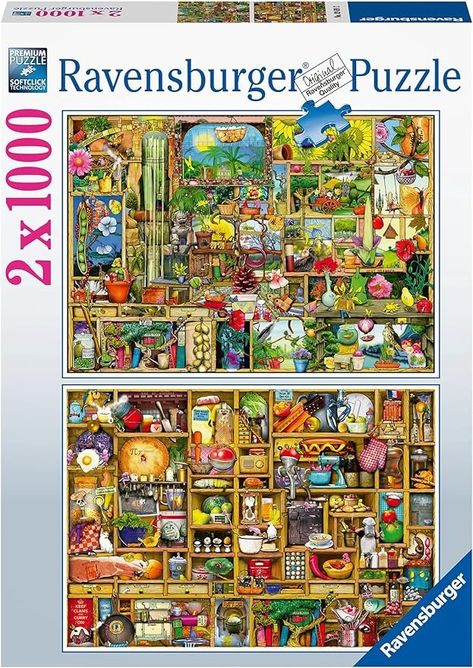 Amazon.com: Ravensburger Colin Thompson 2X 1000 Piece Jigsaw Puzzles for Adults & Kids Age 14 Up [Amazon Exclusive] : Toys & Games Colin Thompson, 150 Pokemon, Free Puzzles, Ravensburger Puzzle, Jigsaws, Puzzle 1000, Kitchen Cupboard, Puzzle Art, Puzzle Board