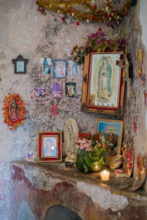 Catholic Decor, Prayer Corner, Virgin Of Guadalupe, Catholic Home, Mexican Home, Home Altar, Sacred Spaces, Mexican Decor, Our Lady Of Guadalupe