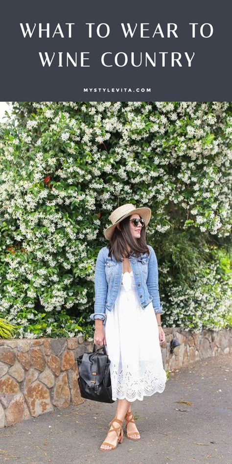 Napa wine country outfit ideas, what to wear on a wine tour - My Style Vita @mystylevita #napa #travelguide #outfit Wine Tasting Outfit Summer, Napa Valley Outfit, Wine Country Outfit, Wine Tour Outfit, Valley Outfit, Napa Outfit, Winery Outfit Summer, Vineyard Outfit, Country Outfit Ideas