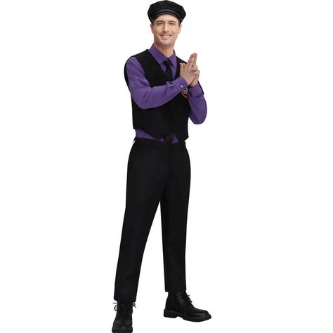 #Takerlama Get ready to be the creepiest dude in town with this Five Nights at Freddy's Purple Guy cosplay costume! 😱🎭 👀Link: https://www.takerlama.com/products/takerlama-fnaf-purple-guy-william-afton-cosplay-costume-five-nights-at-freddys-movie?VariantsId=61252 #FNAF #PurpleGuy #Cosplay #FiveNightsAtFreddys #Movie #Costume #Hat #Shirt #Vest #Pants Purple Guy Cosplay, William Afton Cosplay, Guy Cosplay, Creepy Dude, William Afton, Shirt Vest, Purple Guy, Vest Shirt, Five Nights At Freddy's