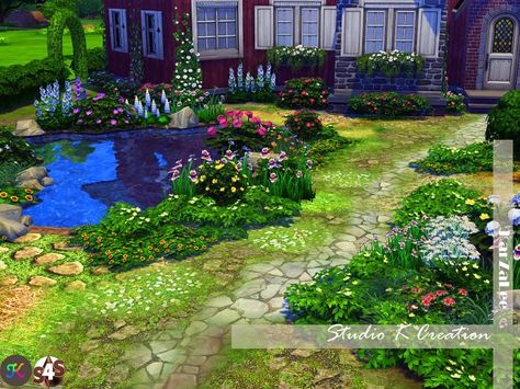 Studio K Creation: Mega garden terrain set 2 • Sims 4 Downloads Sims 4 Garden Ideas Base Game, Sims 4 Garden Ideas, Sims4 House, Vertical Garden Plants, Sims 4 Blog, How To Garden, Sims 4 House Plans, The Sims 4 Packs, Sims Ideas