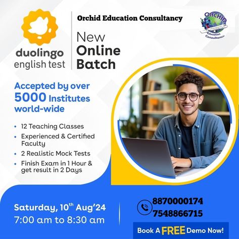 Duolingo English Test, Teaching Class, Graphic Design Brochure, English Test, Mock Test, Brochure Design, Education, Books