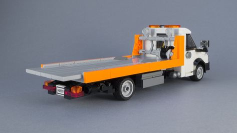 Tow Volkswagen Crafter | by MacSergey #towtruck #kids #tow #truck Lego Volkswagen, Lego Police Car, Lego Garage, Lego Farm, Lego Structures, Og Dolls, Hidden House, Lego Truck, Lego Club