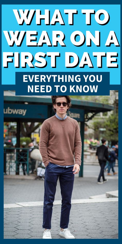 First date fashion tips for men. How to dress on a first date. Tips for dressing for a first date. First Date Outfit For Men, First Date Outfit Casual Men, Men’s Date Outfits, Mens First Date Outfit, Date Men Outfit, Men's Date Night Outfit, First Date Fits Men, Mens First Date Outfit Casual, First Date Men Outfit