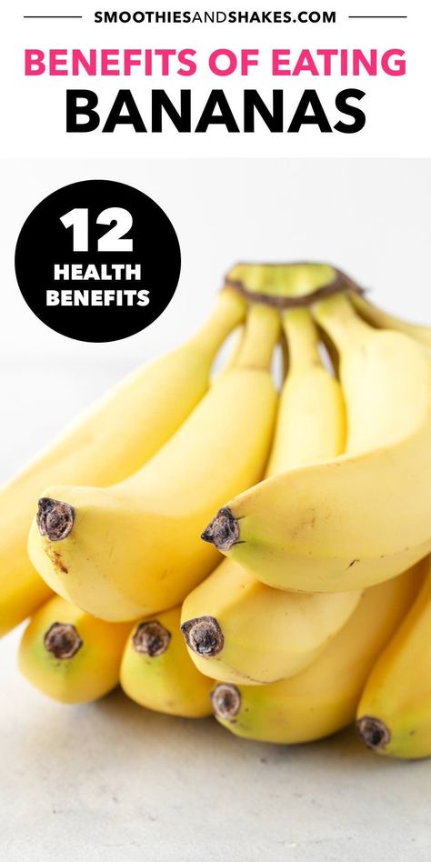 Packed with fiber and vitamins, bananas have many health benefits for the body. They’re a tasty and popular ingredient for nutritious smoothies. #bananas #bananasmoothie #banananutrition #healthysmoothies Banana Benefits Health, Banana Benefits For Women's, Bananas Benefit, Bananas Health Benefits, Banana Nutrients, Health Benefits Of Bananas, Health Benefits Of Pineapple, Benefits Of Eating Bananas, Banana Vitamins