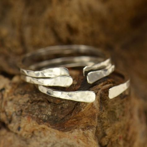 Forged Ring, Silversmithing Jewelry, Slim Ring, Handmade Silver Jewellery, Hammered Silver Ring, Silver Rings Simple, Silver Ring Designs, Hammered Ring, Knuckle Ring