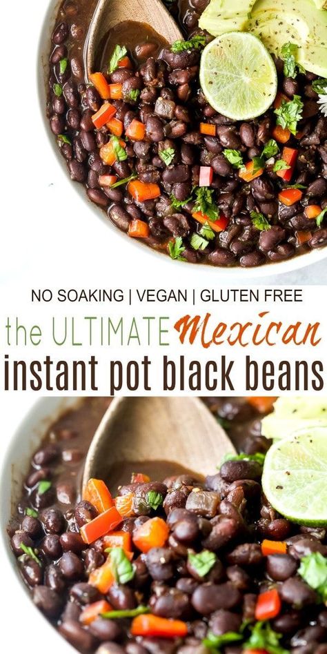 Vegan Black Bean Recipes, Black Bean Recipe, Instant Pot Black Beans, Mexican Black Beans, Dried Black Beans, Black Bean Recipes, How To Cook Beans, Bean Pot, Cooking Black Beans