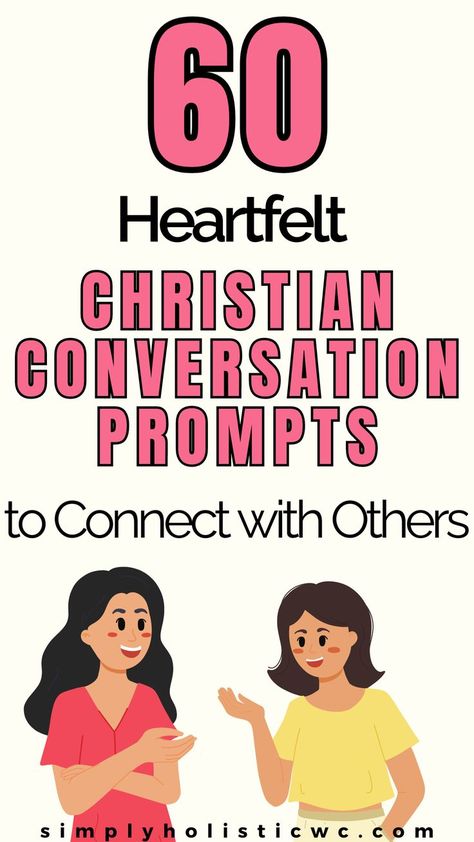 People talking. 60 Christian Conversation Starters Small Group Discussion Questions, Questions To Ask Christian Friends, Bible Questions For Adults, Christian Ice Breaker Questions, Christian Questions To Ask Someone, Questions For Christian Couples, Christian Conversation Starters, Bible Study Questions Small Groups, Faith Questions