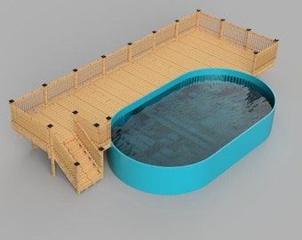 SolutionshopDesigns - Etsy Swimming Pool Plan, Build Your Own Pool, Above Ground Pool Deck, Oval Pool, Pool Diy, Lap Swimming, Solar Cover, Building Costs, Vinyl Liners