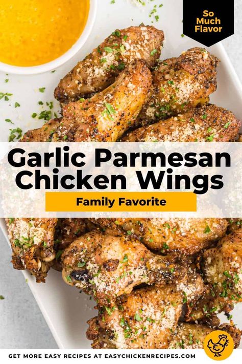 Garlic Parmesan Wings Recipe, Parmesan Wings Recipe, Wings Recipe Baked, Chicken Wing Recipes Fried, Garlic Wings, Parmesan Wings, Garlic Parmesan Wings, Wing Sauce Recipes, Chicken Wing Recipes Baked