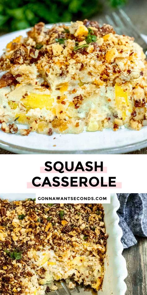 Squash Casserole Squash Casserole With Hamburger Meat, Pioneer Woman Squash Casserole, Squash Casserole With Jiffy Cornbread, Zucchini Squash Casserole, Easy Squash Recipes, Broccoli Cauliflower Casserole, Roasted Carrots And Parsnips, Roasted Shallots, Yellow Squash Casserole