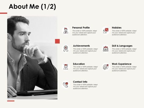 About Me Personal Profile F287 Ppt Powerpoint Presentation Professional Example Personal Profile Design, About Me Presentation, Personas Design, Presentation Example, Pitch Presentation, Paper Presentation, Personal Profile, Powerpoint Presentation Slides, Ppt Slides