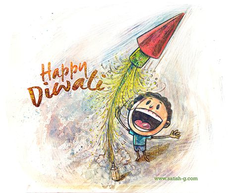 Diwali greeting on Behance Happy Diwali Funny Wishes, Happy Diwali Cartoon, Happy Diwali Drawings, Happy Diwali Funny, Diwali Greeting Cards Design, Food Poster Illustration, Diwali Painting Ideas, Diwali Wishes Creative, Diwali Drawings