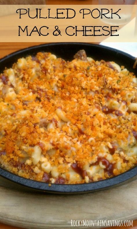 Pulled Pork Mac And Cheese, Pork Mac And Cheese, Pork Casserole, Mac Cheese Recipes, Slow Cooker Pulled Pork, Pulled Pork Recipes, Mac Cheese, Smoked Food Recipes, Cheese Recipe