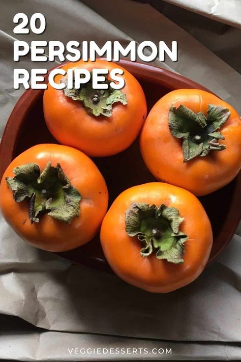 Make the most of the seasonal winter fruit with this epic list of Persimmon Recipes! Whether you have the fuyu, hachiya or Sharon fruit varieties, you'll find lots of inspiring ways to use them up in baking, breads, muffins, dried, jam and more! Plus hints, tips and tricks about persimmons. How To Use Persimmons, Persimmons How To Eat, Fuyu Persimmon Recipes, Persimmon Jelly Recipe, How To Eat Persimmon, Persimmon Muffins, Persimmon Cookie Recipe, Sharon Fruit, Persimmon Cookies