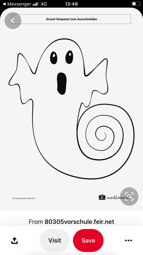 Spiral Ghost Printable, Spiral Ghost Template, Ghost Template, Halloween Infantil, Halloween Crafts Preschool, Halloween Ghost Decorations, Samhain Halloween, Halloween 1, Ceiling Decor