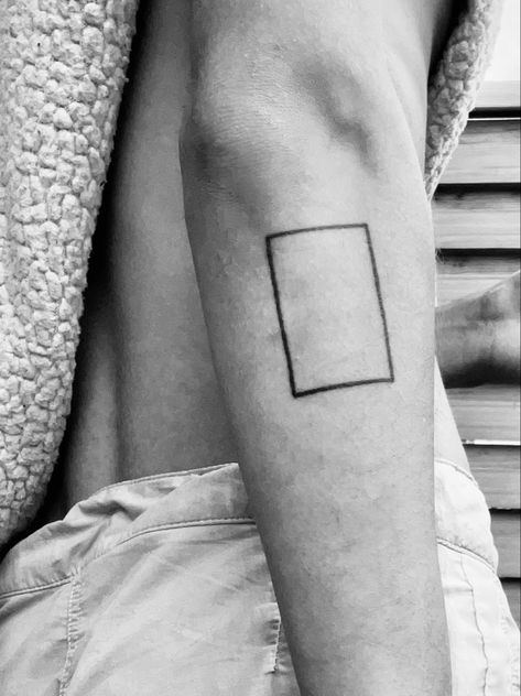 Rectangular Tattoo Ideas, The 1975 Box Tattoo, Rectangular Tattoo, 1975 Tattoos, 1975 Aesthetic, 1975 Band, Box Tattoo, Music Tattoos, Tat Ideas