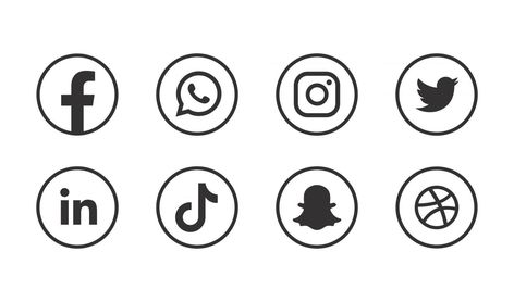 Social media Icons bundle Facebook Instagram Snapchat LinkedIn and other logo buttons Email Logo, Facebook And Instagram Logo, Facebook Green, Business Card Icons, Facebook Logo, Facebook Icon, Whatsapp Logo, Social Media Icons Free, Facebook Icons