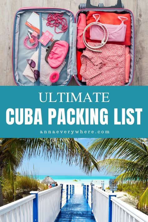 Cuba Packing List, Cuba Outfit, Cuba Resorts, Bucket List Christmas, Cayo Coco Cuba, Cuba Vacation, Cuba Beaches, International Travel Essentials, Travel Packing List