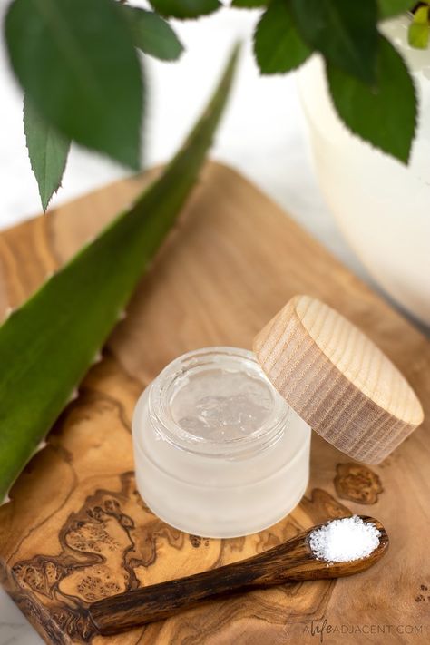 DIY Aloe Vera Face Mask. Learn how to make a natural, soothing aloe vera face mask with fresh aloe gel, MSM and allantoin. It’s the perfect addition to your after sun skin care routine. Not only does this recipe deeply moisturize, but it also helps soothe sunburn, irritation and redness. This homemade face mask can also help calm the inflammation caused by acne breakouts, helping you get glowing skin for summer. #alifeadjacent Diy Aloe Vera Face Mask, Sun Skin Care, Aloe Vera Mask, Aloe Vera Face, Homemade Face Mask, Aloe Vera Skin Care, Soothe Sunburn, Aloe Vera Face Mask, Get Glowing Skin