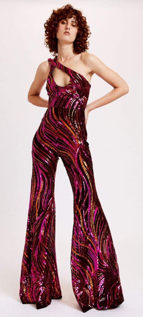 Retro Disco Outfit, Glitter Jumpsuit, Thrift Store Fashion, Disco Fashion, Retro Disco, 70s Inspired Fashion, Disco Outfit, Collage Design, 70s Inspired