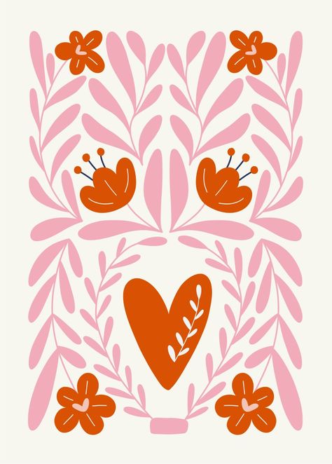 Valentines Prints, Template Love, Boho Illustration, Trendy Illustration, Galentines Party, Posca Art, Love Hand, Galentines Day, Valentines Design