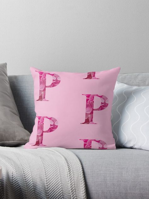 Get my art printed on awesome products. Support me at Redbubble #RBandME: https://www.redbubble.com/i/throw-pillow/Alphabet-Letter-P-in-Pink-Floral-Lettering-Monogram-by-WD-Artist/166615517.5X2YF?asc=u Floral Lettering, Monogram Pillow, Monogram Pillows, Letter P, Pillow Sale, Lettering Alphabet, Pink Floral, My Art, Awesome Products