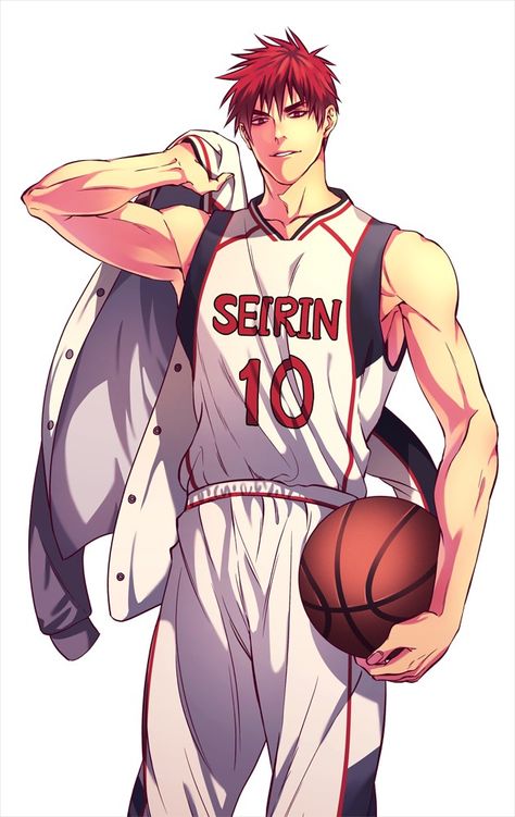 Athletes Reference, Kiyoshi Teppei, Taiga Kagami, Kagami Kuroko, Basketball Drawings, Kuroko Basketball, Basketball Anime, Kagami Taiga, Il Re Leone