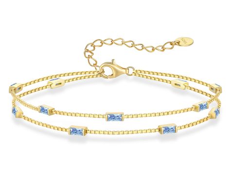 PRICES MAY VARY. Unique Design: Double layered charm bracelet symbolizes eternity, power, and endless love. Adjustable Length fits for Daily Wear. Simple and Elegant: The dainty layered bracelets combines the quality of baguette zircon with a chic gold-plated 925 silver chain, making it elegant and romantic, timeless. Perfect Gift for Her: LOUISA SECRET women's bracelet is an excellent gift for an important woman in your life, comes with a classic gift box, and makes a birthday gift, anniversary Things To Get Your Mom For Christmas, Cute Things To Buy On Amazon, Bracelet Stack Gold, College Class, Mixed Metal Bracelets, Cute Bracelet, Hoco Dress, Chain Making, Wrist Wear