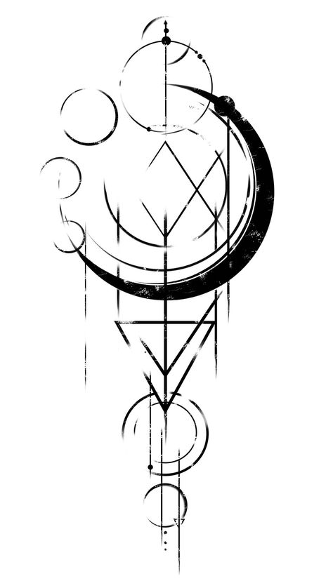 Moon Tattoo Designs Forearm, Destiny Titan Tattoo, Abstract Tattoo Women, Astronomy Logo Design, Equivalent Exchange Tattoo, Do Not Go Gentle Tattoo, Sigils Ideas, Energetic Tattooing, Past Present Future Tattoo