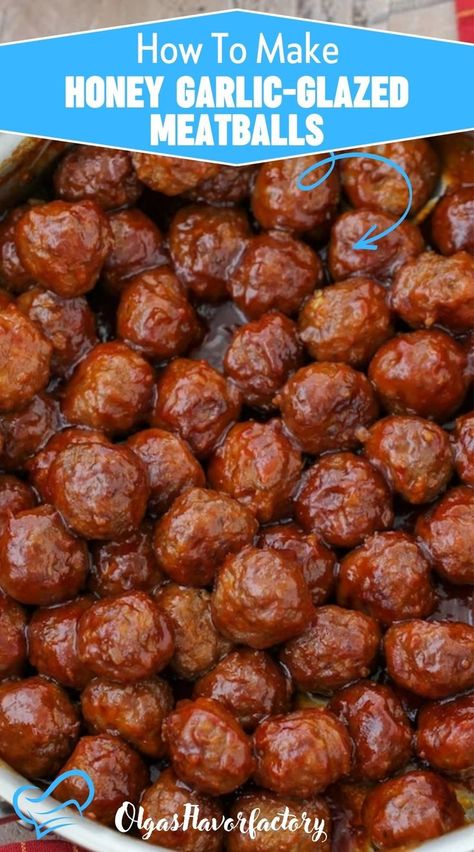 Meatballs Sauce Recipe, Sweet Meatballs, Honey Garlic Ribs, Honey Garlic Meatballs, Garlic Meatballs, Meatball Appetizer Recipe, Beef Meatloaf, Glazed Meatballs, Appetizer Meatballs