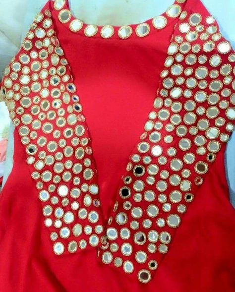 Mirror Work Suit, Mirror Work Kurti Design, Mirror Blouse Design, Mirror Work Kurti, Mirror Work Dress, Mirror Work Blouse Design, Mirror Work Blouse, Simple Kurti Designs, Pakistani Fancy Dresses